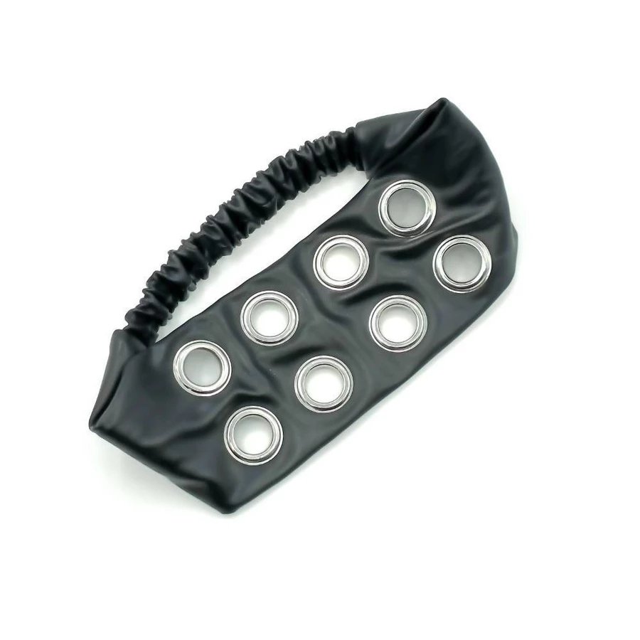 SHIGONG Faixa De Cabeça Com Ilhós Vazados , Envoltório Elástico Rock Punk ,