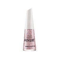 Esmalte Risqué Granulado Rosé Glitter - Hipoalergênico 8ml