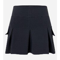 Short Saia em Crepe com Pregas e Bolso Cargo Preto