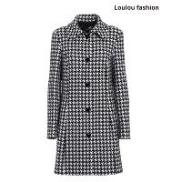Sobretudo Novo Casaco Feminina Xadrez Tweed Premium Tendencia Moda Inverno