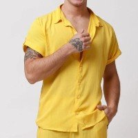 Camisa Viscolinho - Amarelo