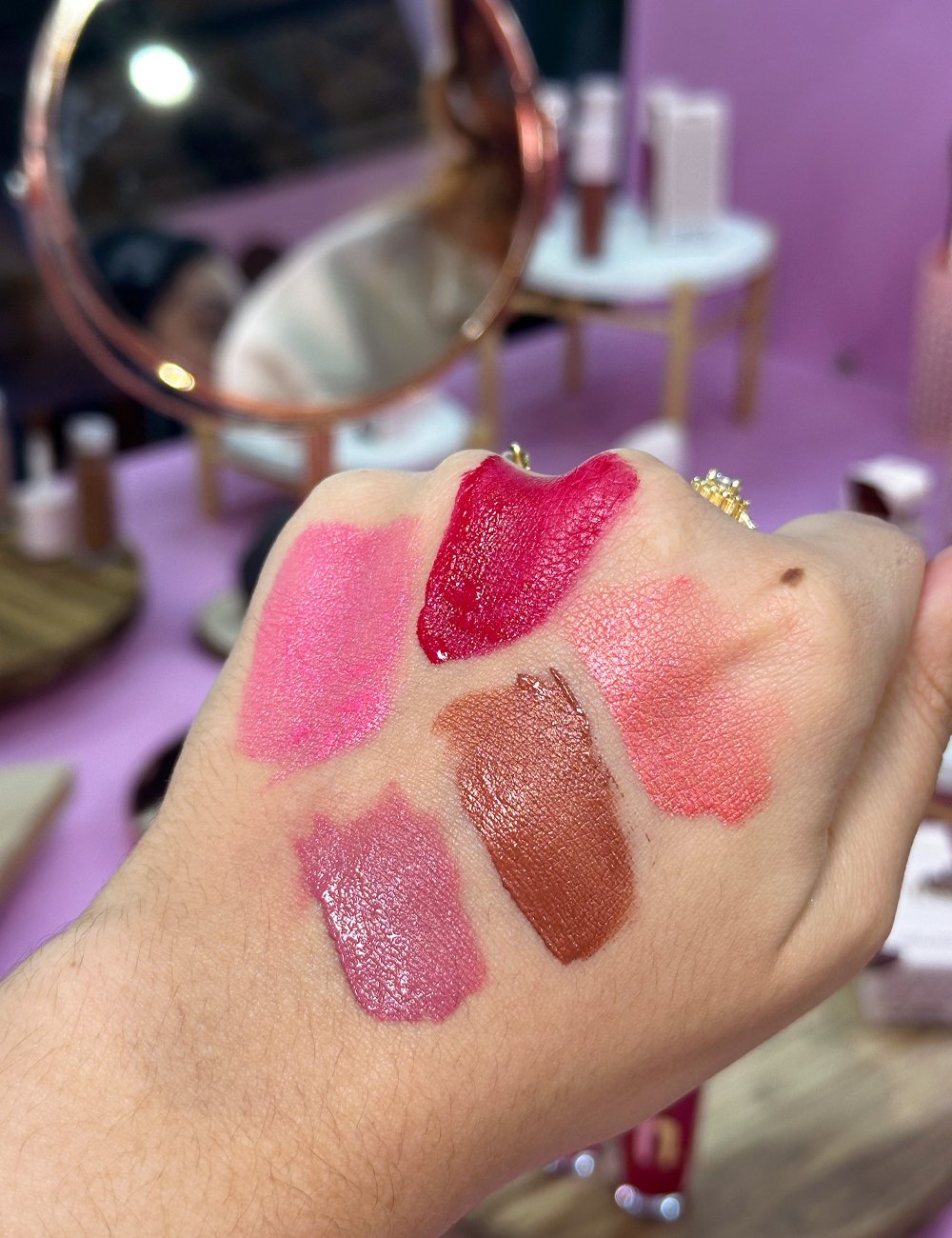 Swatches dos novos blushes de Nina Makeup