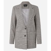 Blazer Oversized em Alfaiataria Xadrez Marrom
