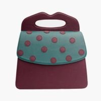 Bolsa Handbag Bulería Roxo Berinjela com Verde Alga Marinha