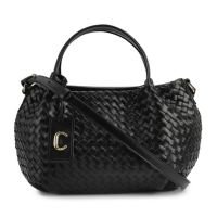 Bolsa Tote Tressê Couro Preto
