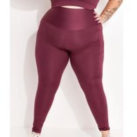 Marguerite - Legging Bordô em Malha Suplex Zero Transparência