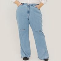 Calça Boot Cut Com Rasgo Dakota Jeans