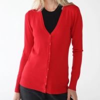 Cardigan Facinelli Liso Vermelho