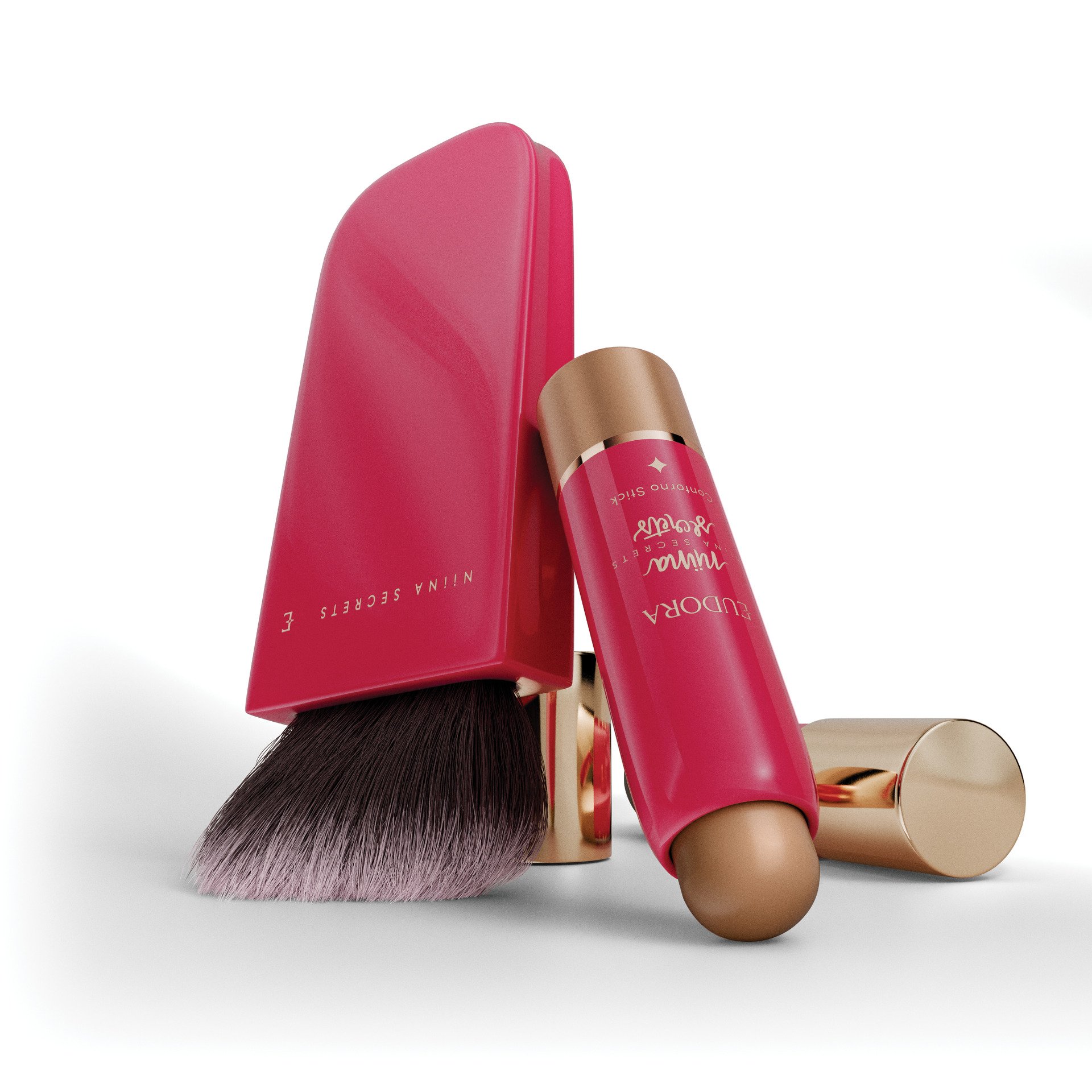 Contorno Stick e pincel Multifuncional Pink Shape, os produtos em stick de Eudora Niina Secret's