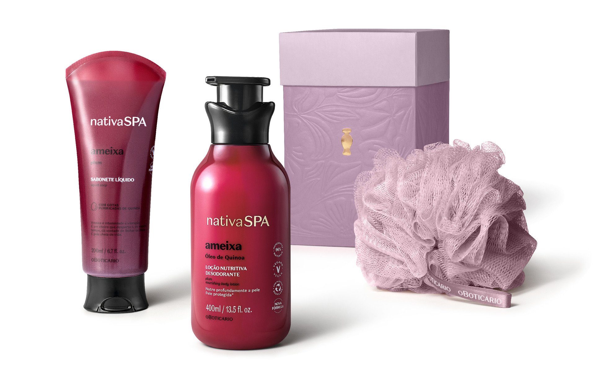 Kit Nativa Spa Ameixa de O Boticário, um dos presentes de última hora para o dia das mães