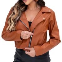 Jaqueta Feminina Estilosa Couro-Ecológico Blusa de frio Donna Martins - Car