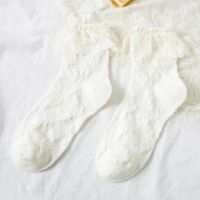 Moda Meias Lolita Estilo Japonês Menina Fofa Feminina Com Renda De Algodão
