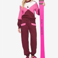 Pijama Feminino Especial Camiseta manga longa e Calça Jogger Rose Moonshine