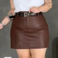 Short Saia material sintético plus Size - RLMODAS