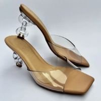 Tamanco Silicone Salto Corrente Cristal 8cm – Conforto e Sofisticação!