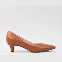 Scarpin CBK Salto Fino Couro Caramelo