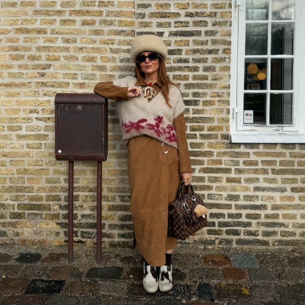 Looks de inverno com colete de tricô que eu quero testar nos dias frios