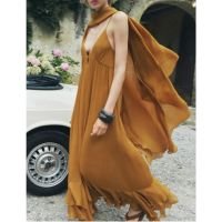 VESTIDO COM CAPA COM BABADOS ZW COLLECTION