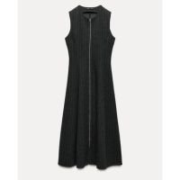 VESTIDO MIDI COM RISCA DE GIZ