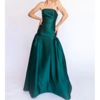 Vestido Longo em Zibeline com saia franzida no cadeirão - REF: OD79