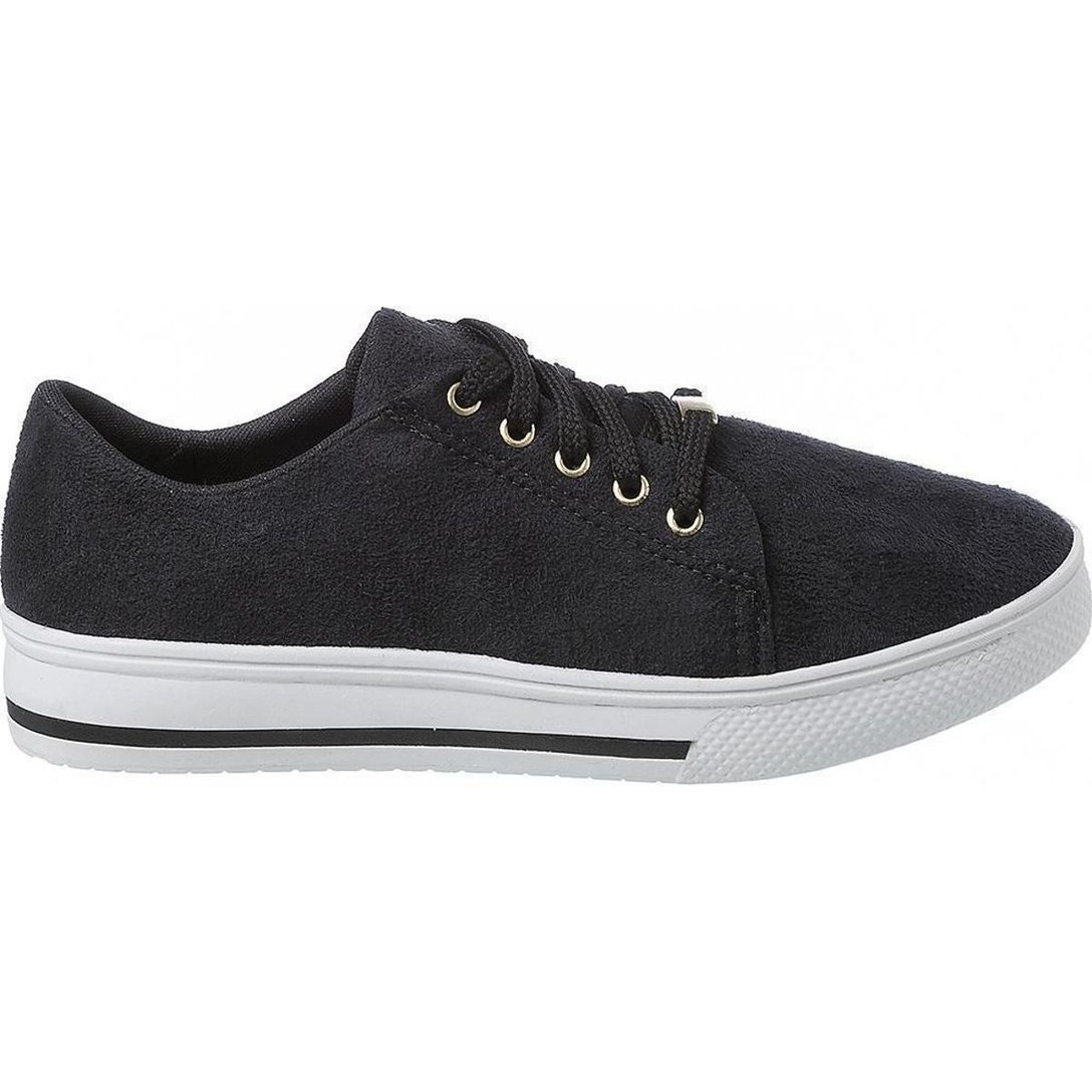 Tênis Feminino Plataforma Flatform Adulto Infantil 20 Ao 39 - Preto