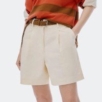 bermuda feminina em alfaiataria - creme