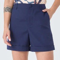 Shorts PKS Alfaiataria Azul Marinho-M - Marinho
