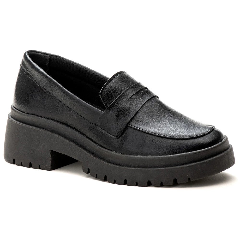 Mocassim Feminino Tratorado Conforto Moderno Liso