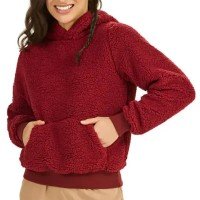 Casaco Juvenil Feminino em Pelo Teddy com Capuz - MOD.ME