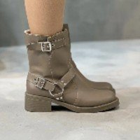 Coturno Feminino Biker Emili Marrom claro - Cadência Feminina