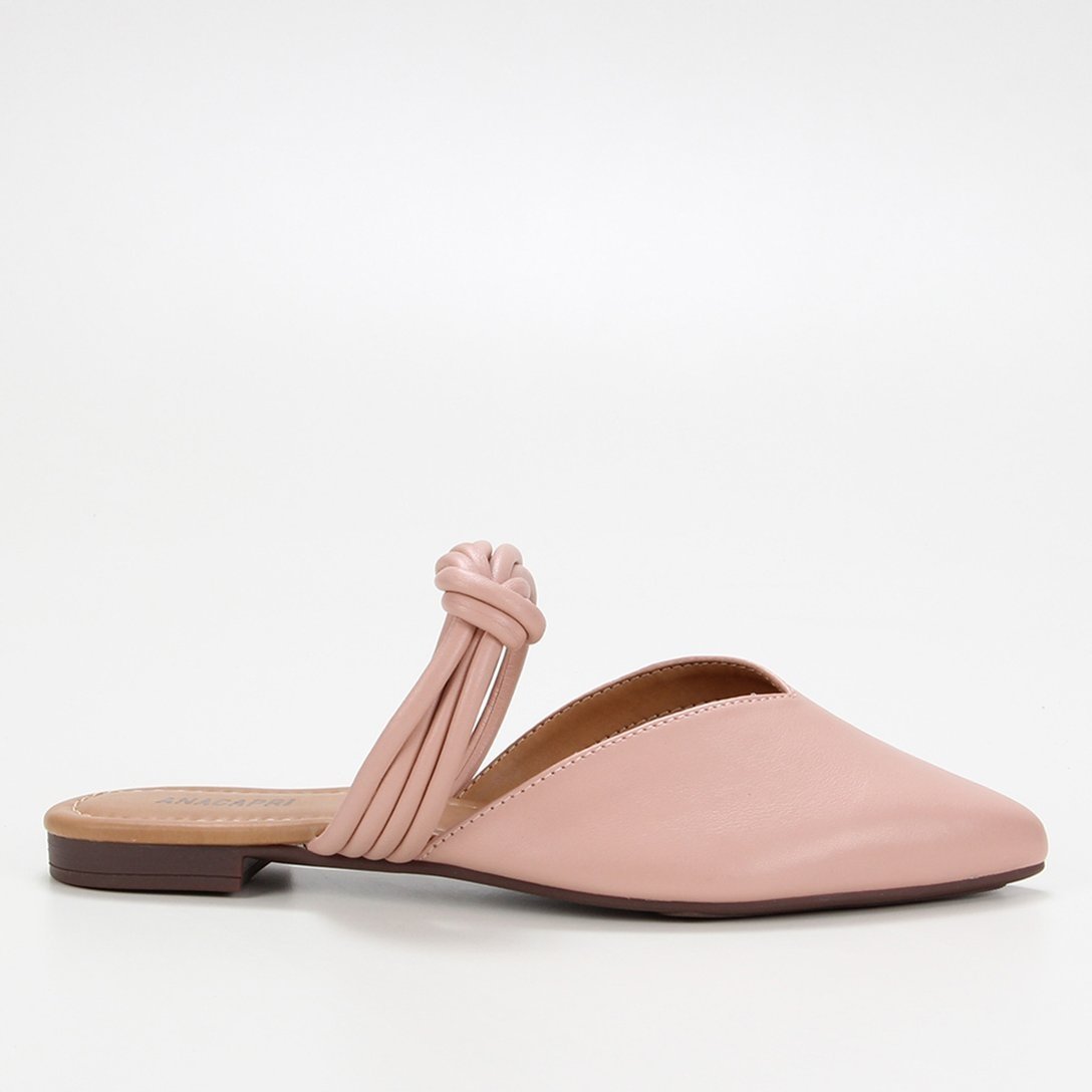 Mule Anacapri Fechada Tiras Nó - Rosa