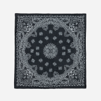 Lenço Bandana em Flanela com Estampa Paisley Preto 2  Avaliações  Lenço Ban