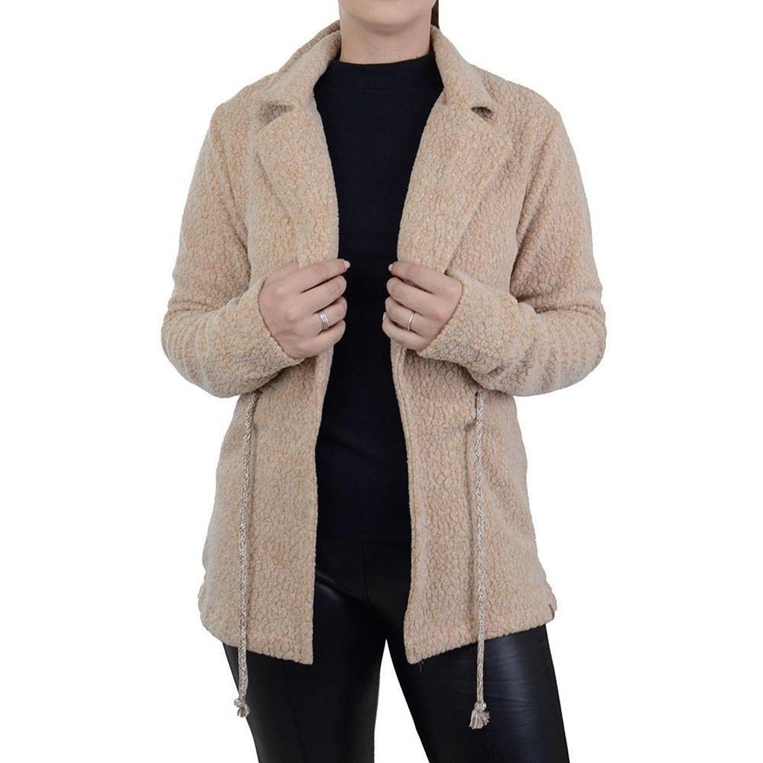 Blusa Feminina Olho Fatal Teddy Marrom Capucciono - 6015 - Marrom