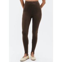 calça legging feminina com pézinho - marrom