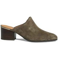 Sandal Mules Dystralix para mulher com salto alto em camurça verde oliva