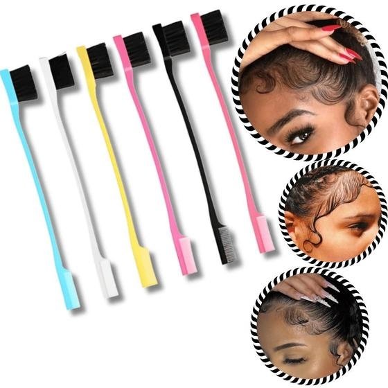 Escova Para Baby Hair 2 em 1 Pentinho Definidor Sobrancelha - LIONSWIG