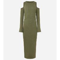 Vestido Longo em Bengaline com Algodão Agroecológico e Recorte Vazado nos O