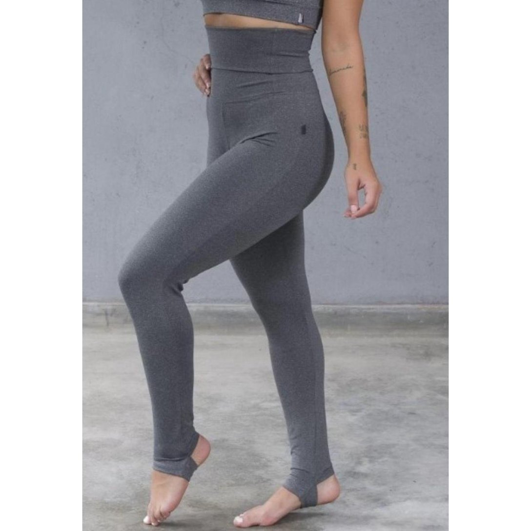 Calça Super Lipo com Cinta Montaria Cintura Alta com Pézinho - Cinza