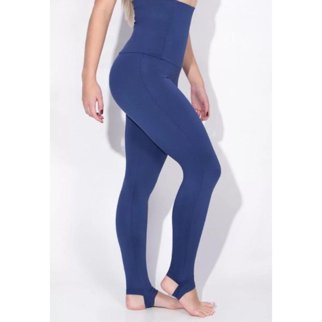 Calça Super Lipo com Cinta Montaria Cintura Alta com Pézinho - Marinho