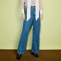 Calça Jeans Reta Casulo Percevejo Azul