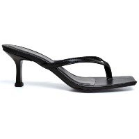 Tamanco Salto Stiletto Feminino Preto Fosco Original Dubuy
