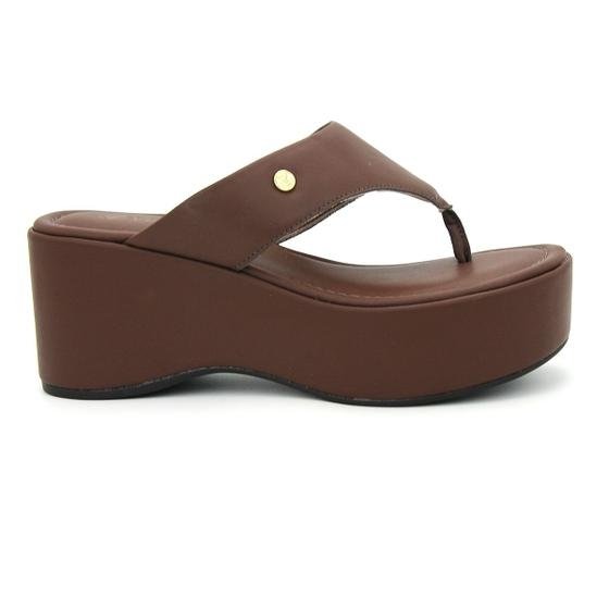 Tamanco Via Uno 907002 Dedo Papete Salto Plataforma Feminino