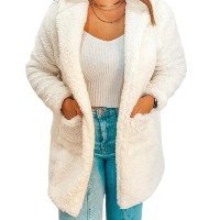 Casaco Teddy Feminino Preto Branco Bege Blusa de Frio Feminina Pelinho Jaqu