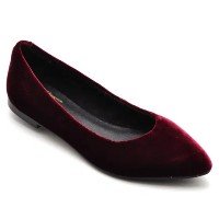 Sapatilha Feminina Camurça Bico Fino Conforto Lisa Casual - Q&A