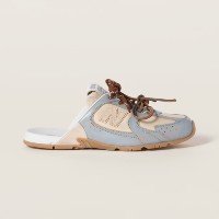Mule New Balance X Miu Miu 530 SL em couro de bezerro deco