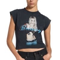 Balenciaga Music | Britney Spears Series Shrunk T-shirt in Faded Black /blu