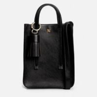 Bolsa Ana P em Couro Preto