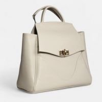Mochila Rebeca G em Couro Off White