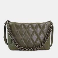 Bolsa Helô M em Couro Musgo