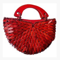 Bolsa Artesanal Peças Madeira Envernizada